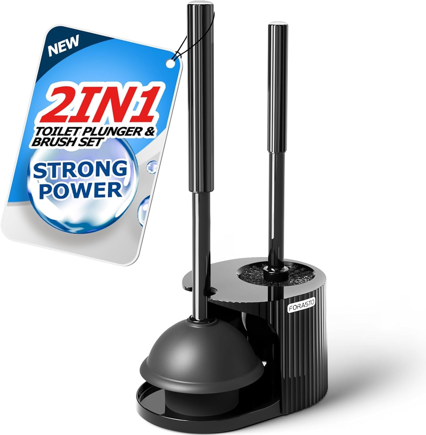 2-in-1 Toilet Brush & Plunger Set