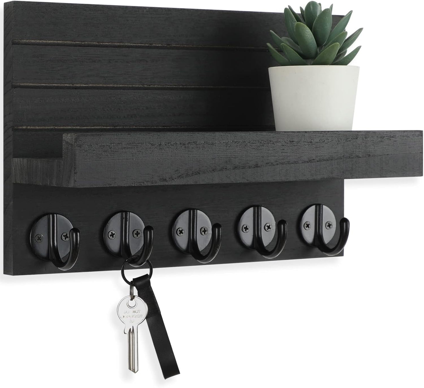 Wall Mounted Key Holder with Shelf