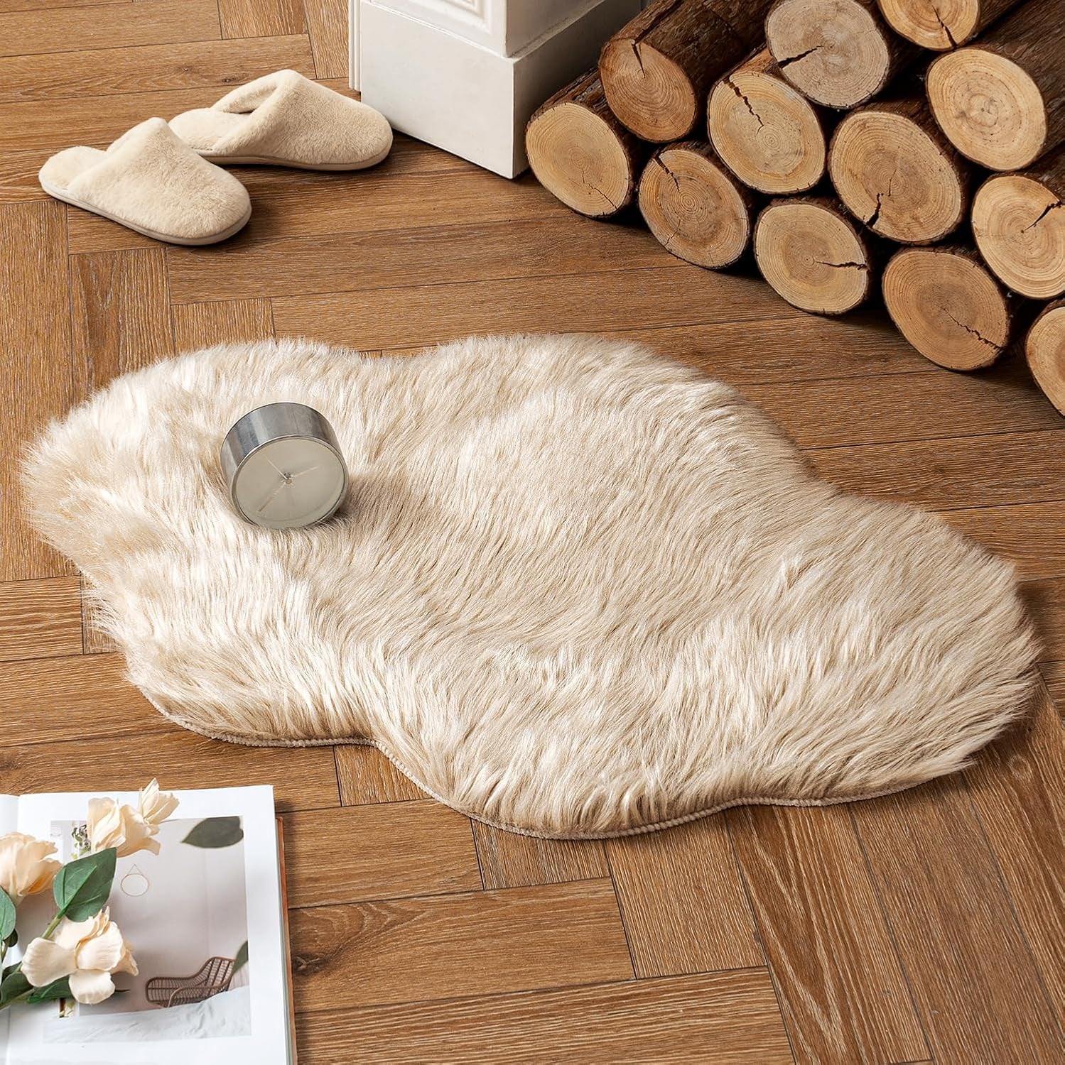 Soft Shaggy Faux Fur Area Rug