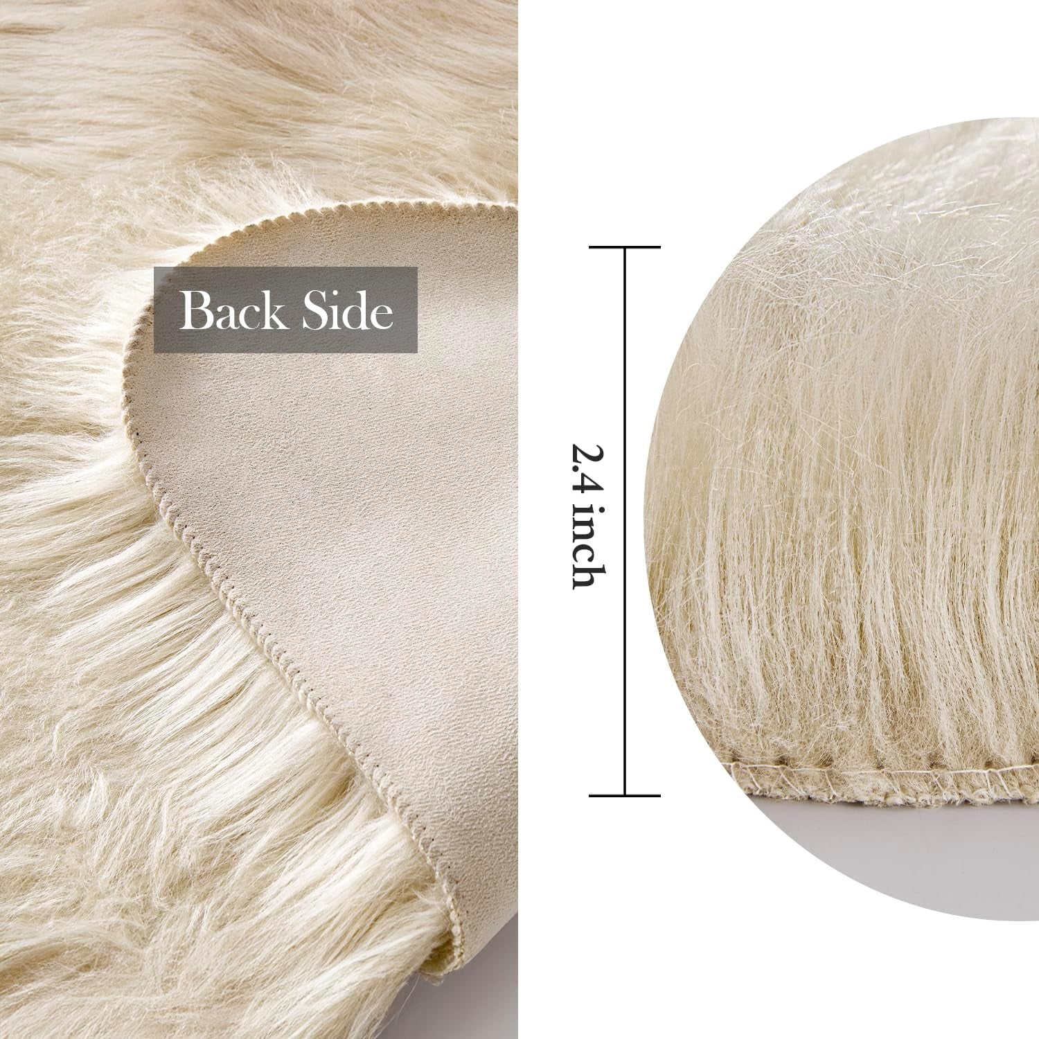 Soft Shaggy Faux Fur Area Rug