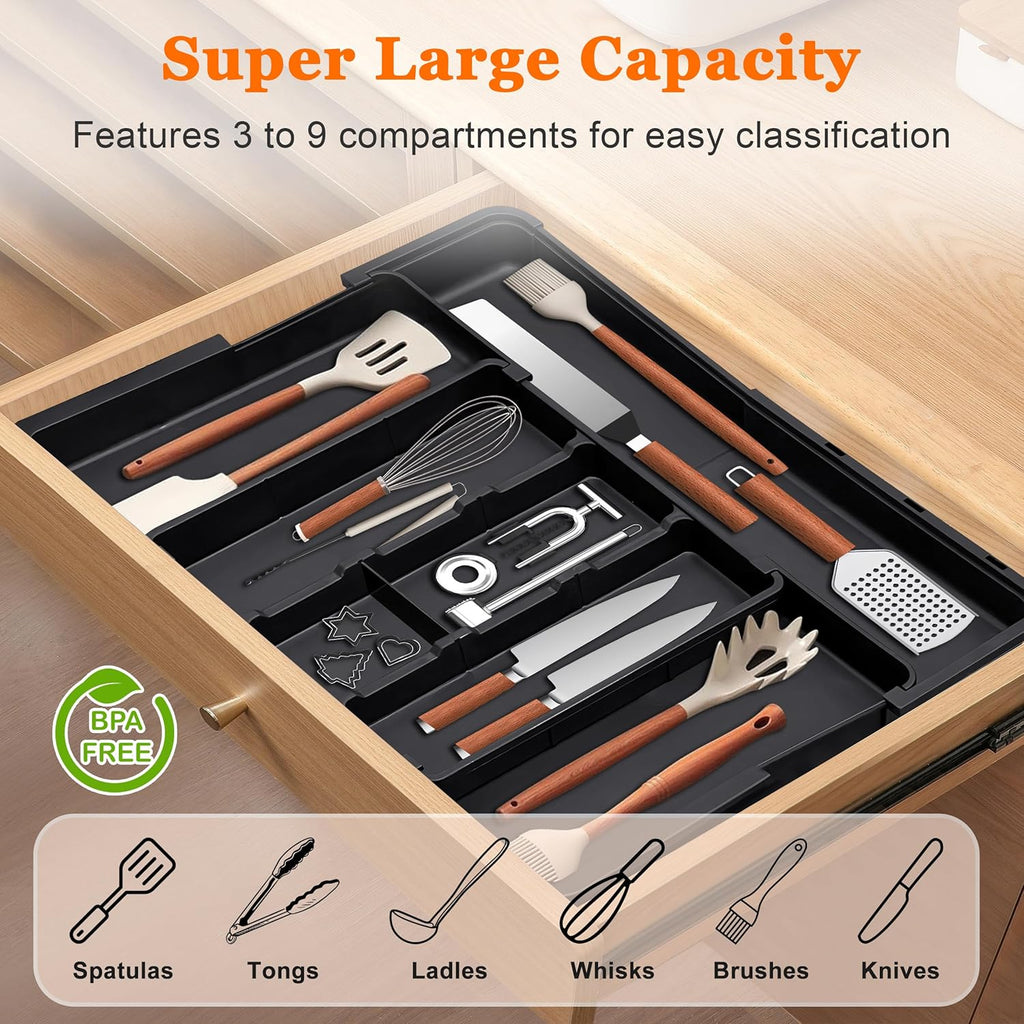 Expandable Kitchen Utensil Drawer Organizer