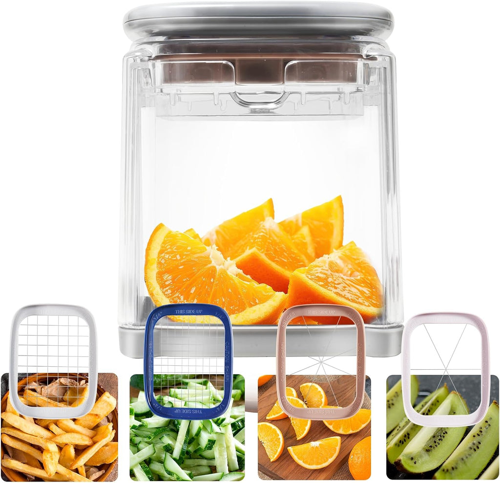 4-in-1 French Fry Cutter & Vegetable Chopper with Container