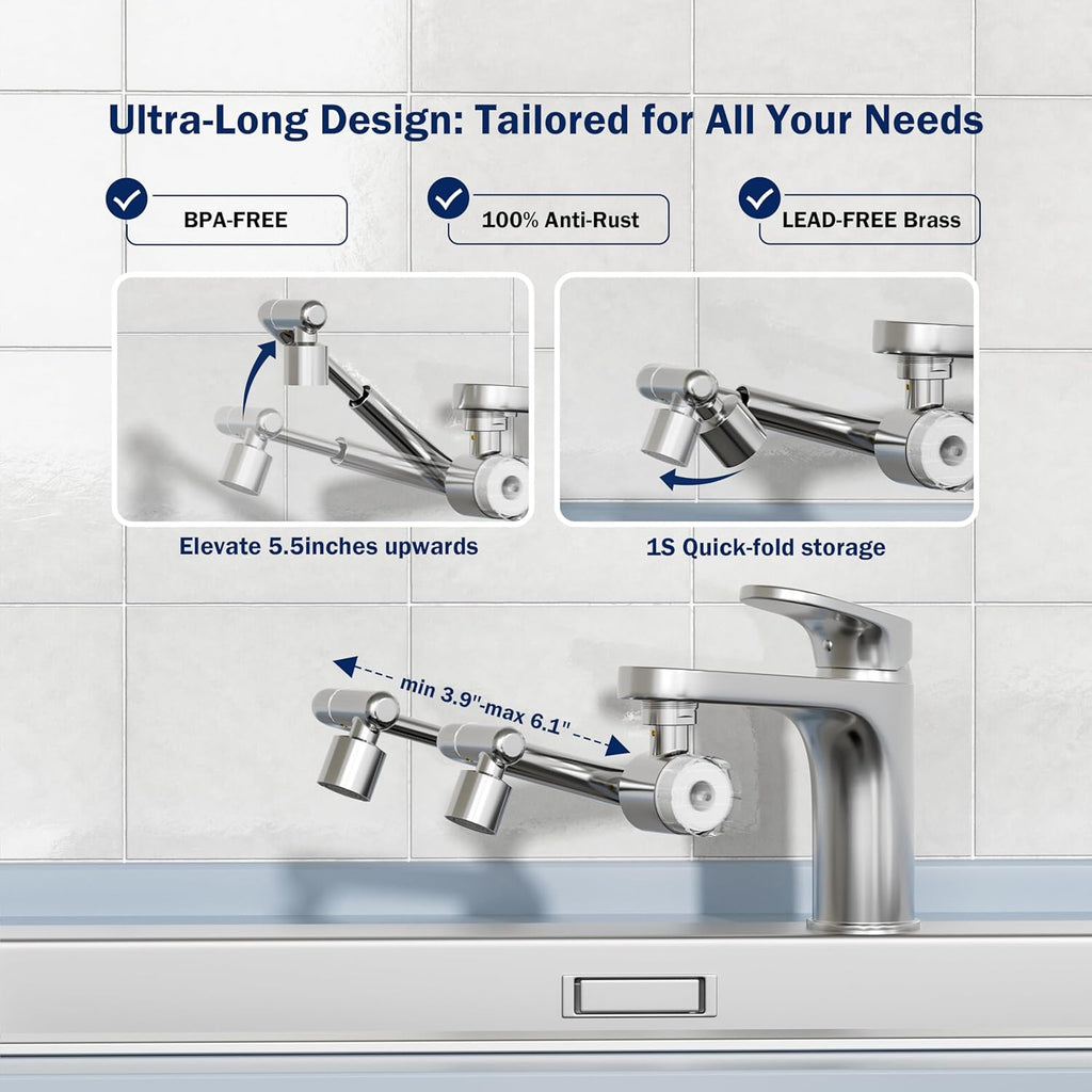 1080° Rotating Faucet Water Filter Extender