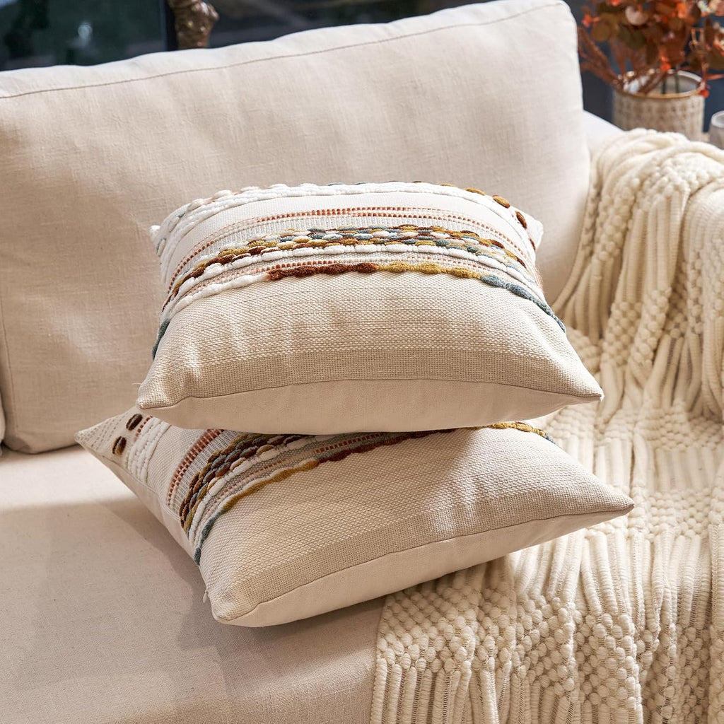 Boho Decorative Throw Pillow Covers Set