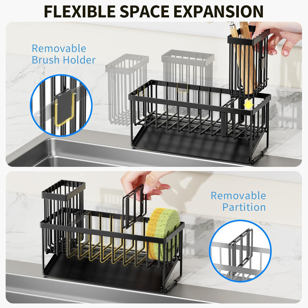 304 Stainless Steel Kitchen Sink Caddy Organizer
