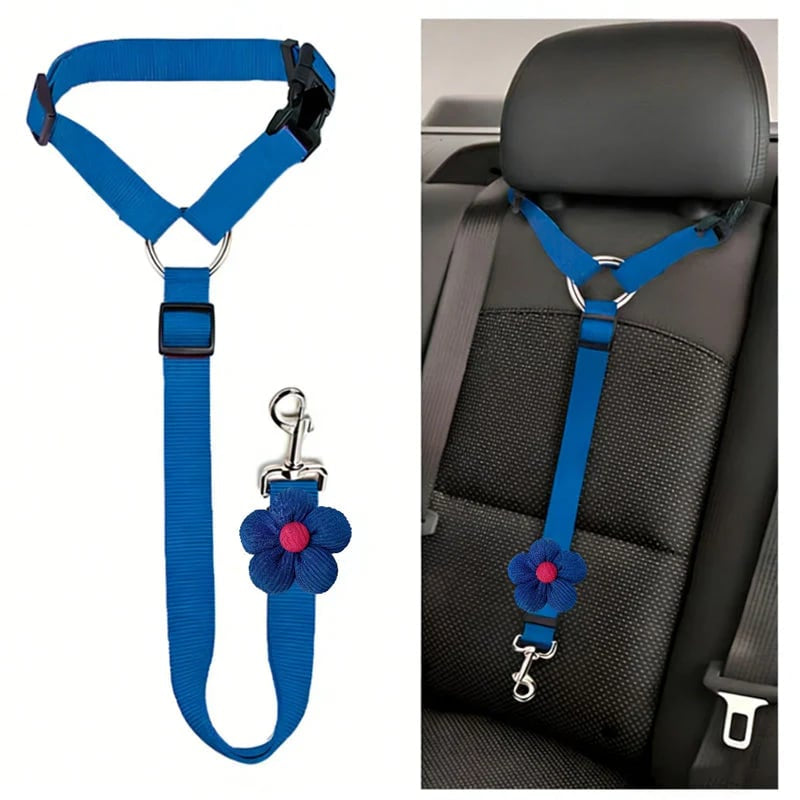 🐾 2-in-1 Dog Car Seat Belt & Walking Leash — Adjustable Pet Travel Restraint for Safer Car Rides