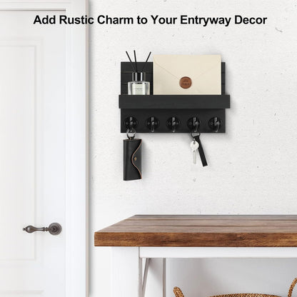 Wall Mounted Key Holder with Shelf
