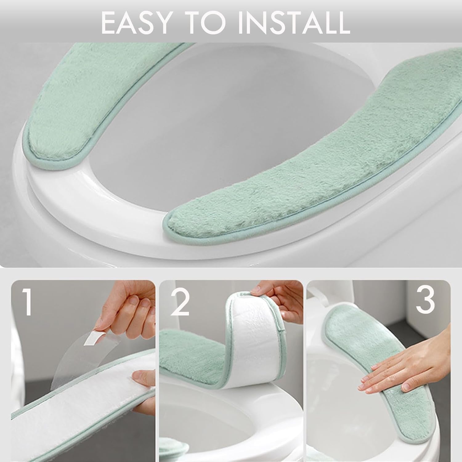 Thick & Warm Toilet Seat Cushion Cover
