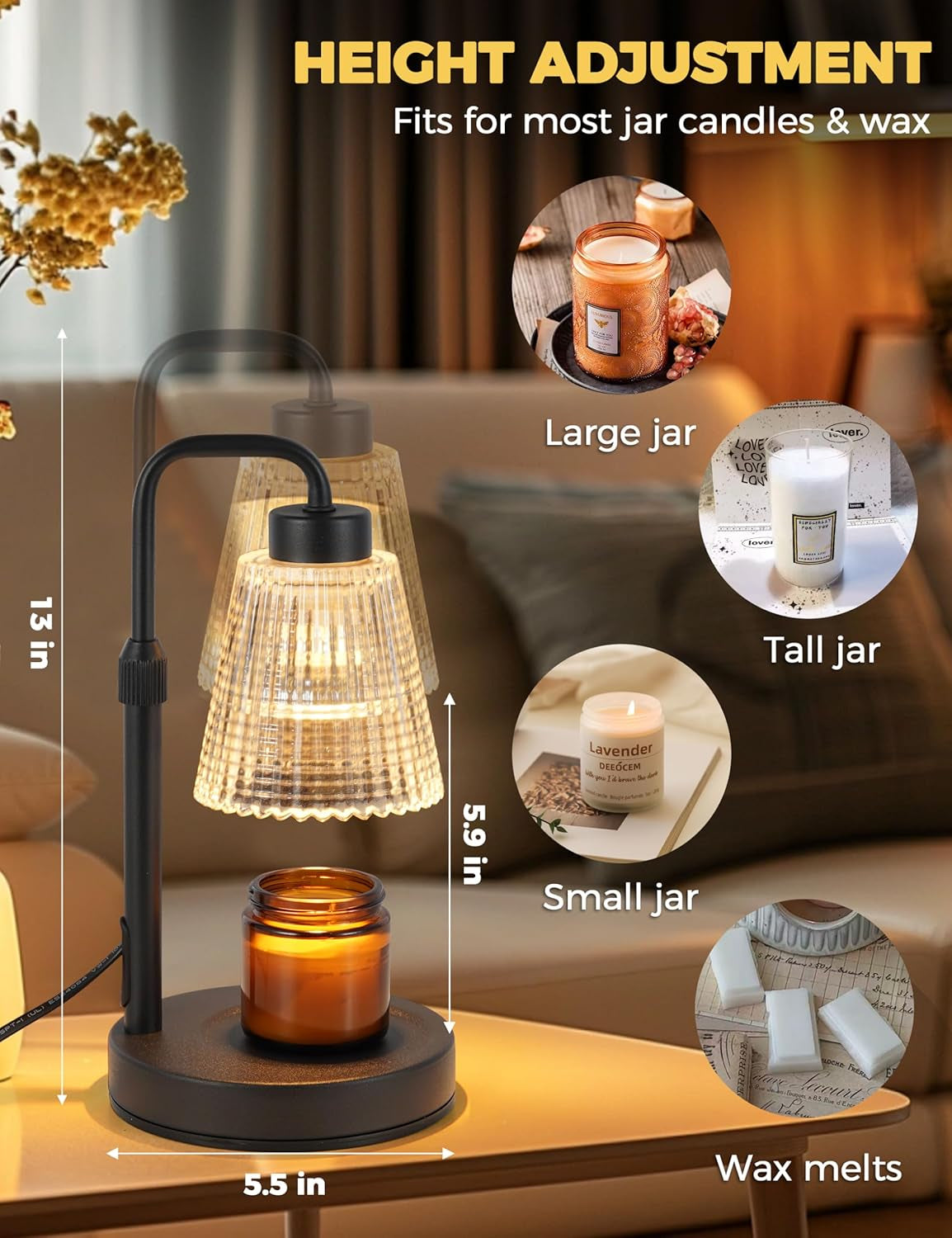 Candle Warmer Lamp with Cycle Timer