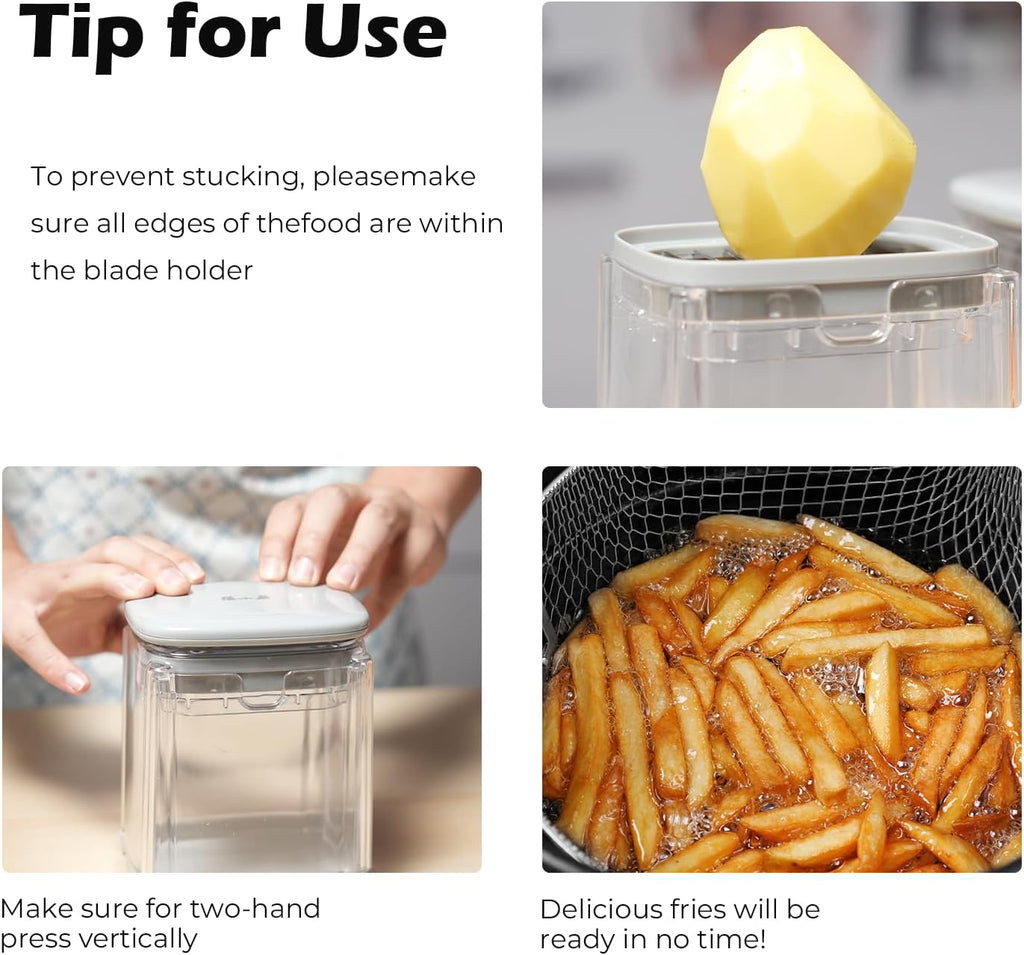 4-in-1 French Fry Cutter & Vegetable Chopper with Container