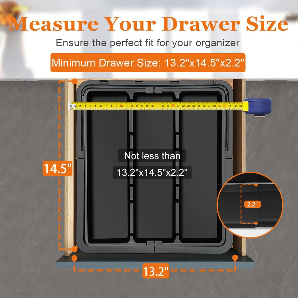 Expandable Kitchen Utensil Drawer Organizer
