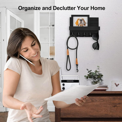 Wall Mounted Key Holder with Shelf