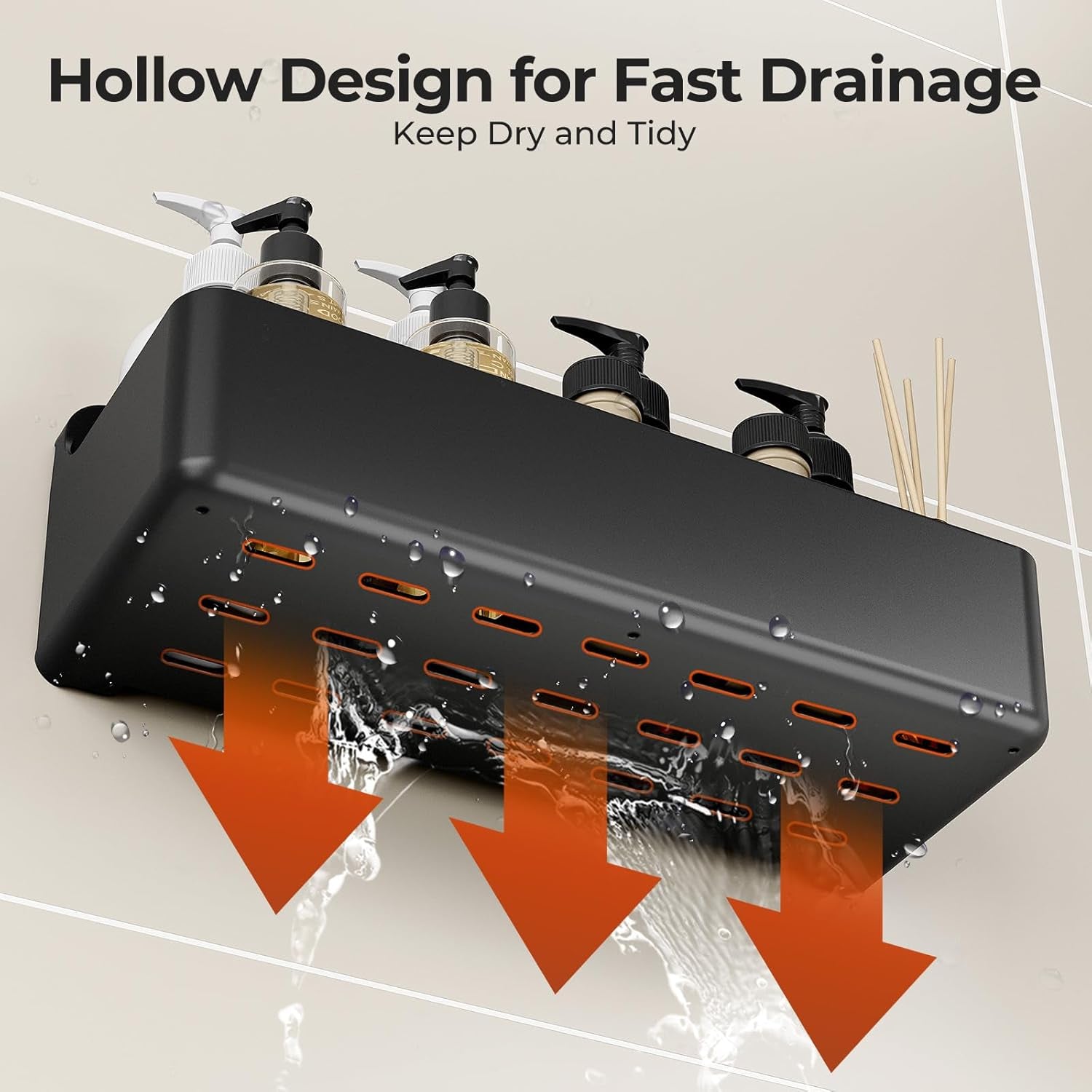 No-Drill Shower Caddy Organizer Set