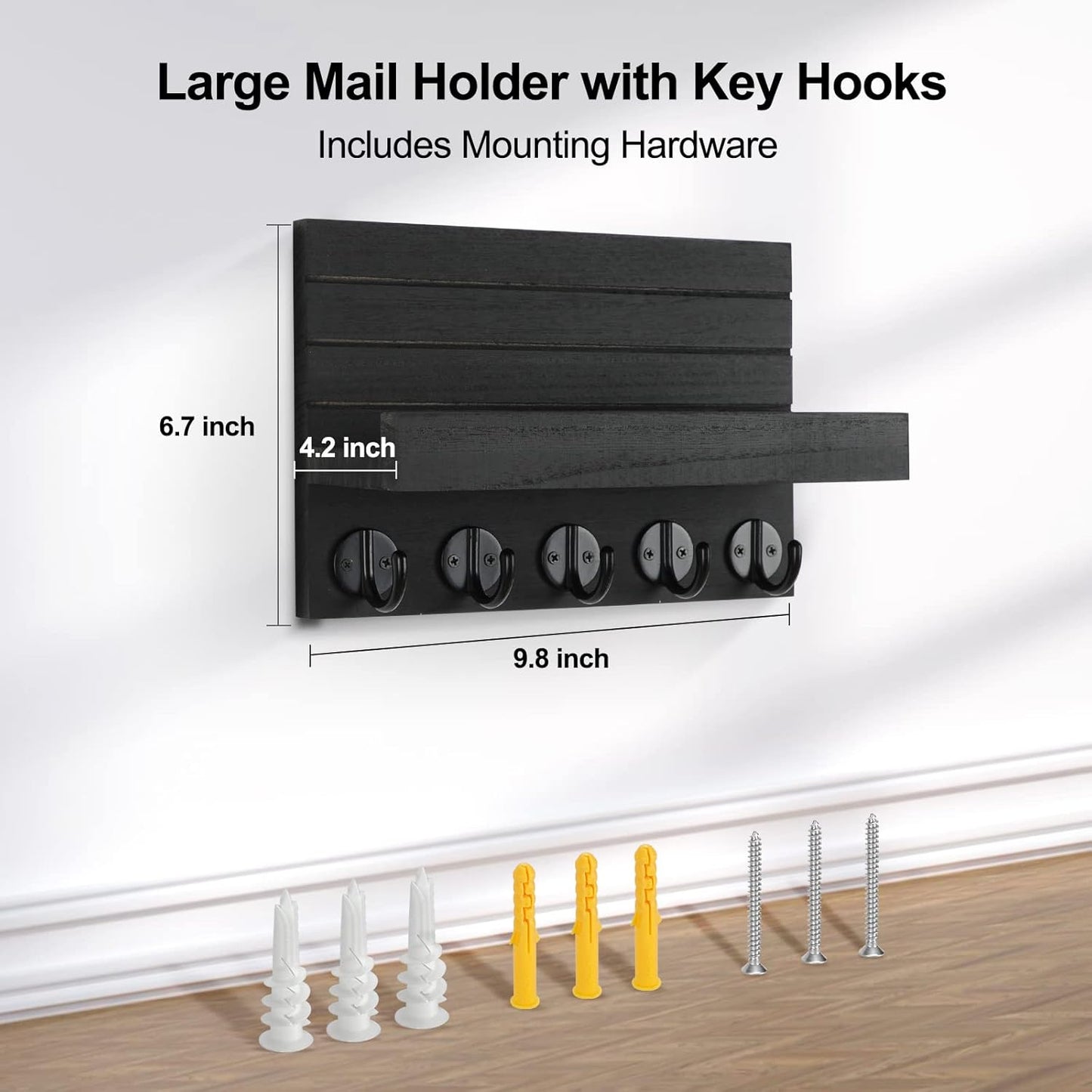 Wall Mounted Key Holder with Shelf