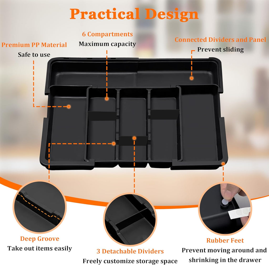 Expandable Kitchen Utensil Drawer Organizer