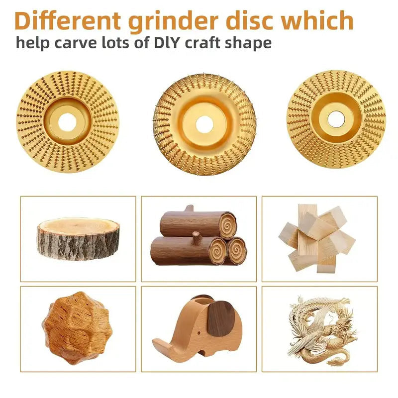 3PCS Wood Carving Disc Set