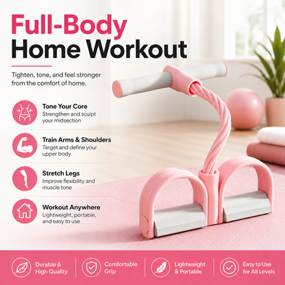 💪 Multifunction Pedal Resistance Band🏋️Abdomen/Waist/Arm/Leg Stretching Slimming Training