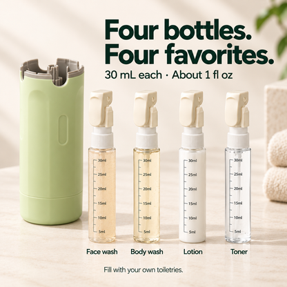 ❄️Last day of our winter limited-time sale—40% off✈️4-in-1 Travel-Size Toiletries Dispenser