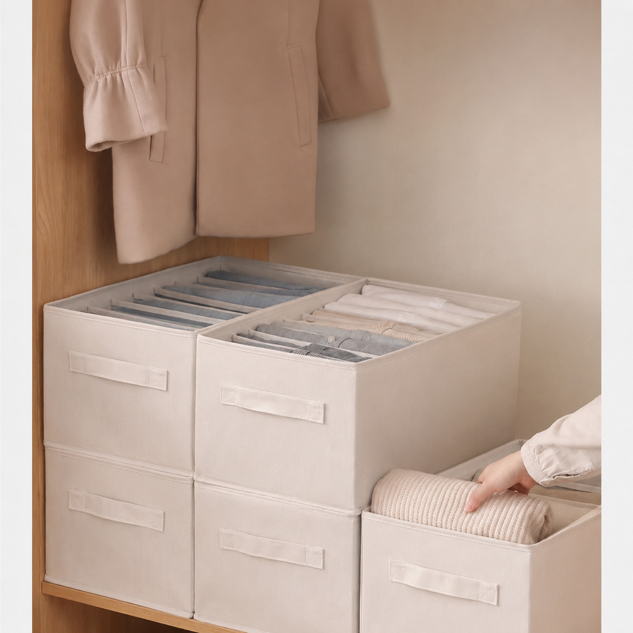 Foldable Wardrobe Clothes Organizer Box