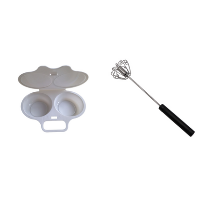 🥳2026 HOT SALE：BUY 2 GET 2 FREE-$8.24 EACH!🎁 Microwave Egg Poacher- Dual‑cavity, non‑stick & easy clean. Healthier than frying – stock up & save! 🏠✅
