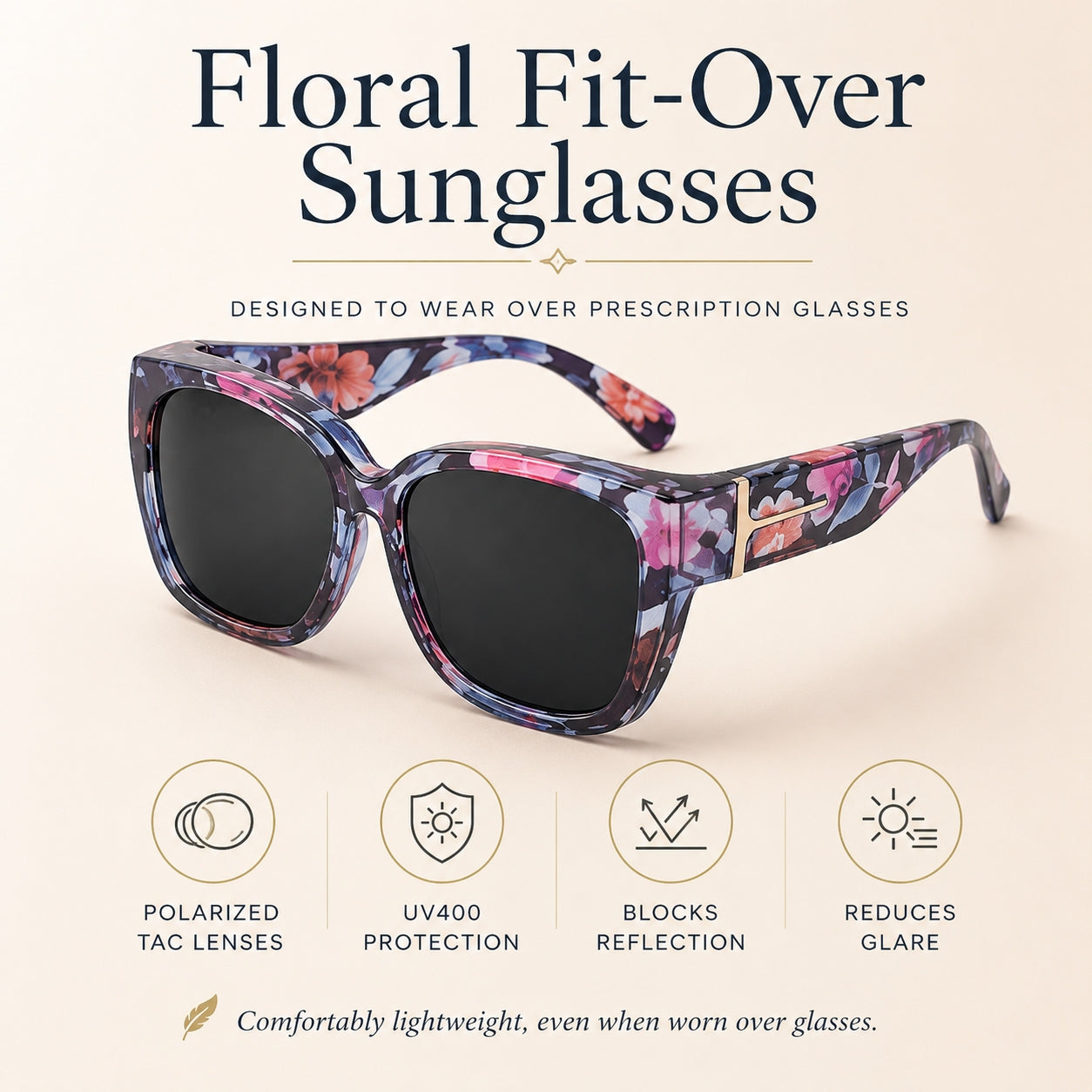 🕶️ Fit-Over Polarized Sunglasses for Women – Wear Over Prescription Glasses
