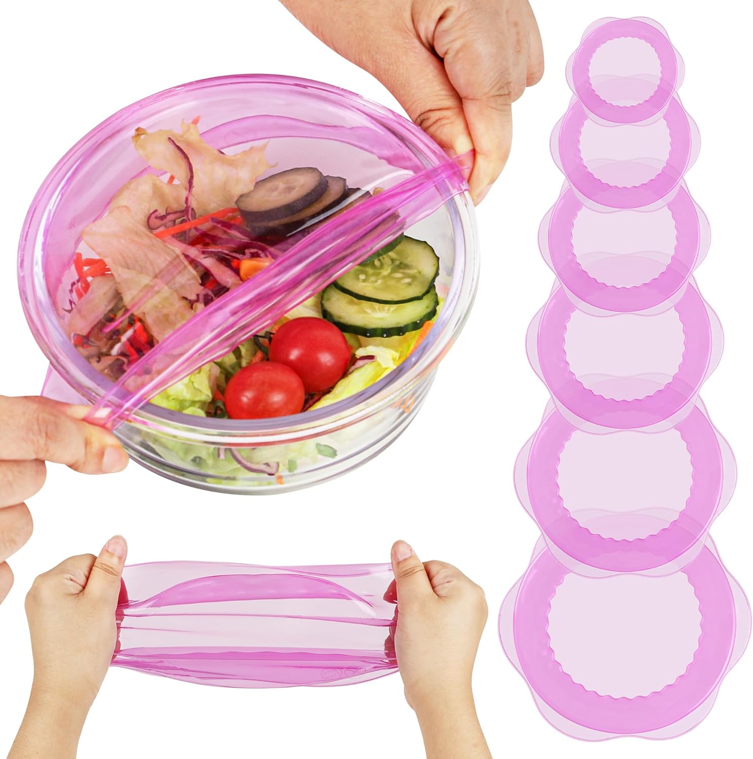 Reusable Silicone Stretch Lids Set