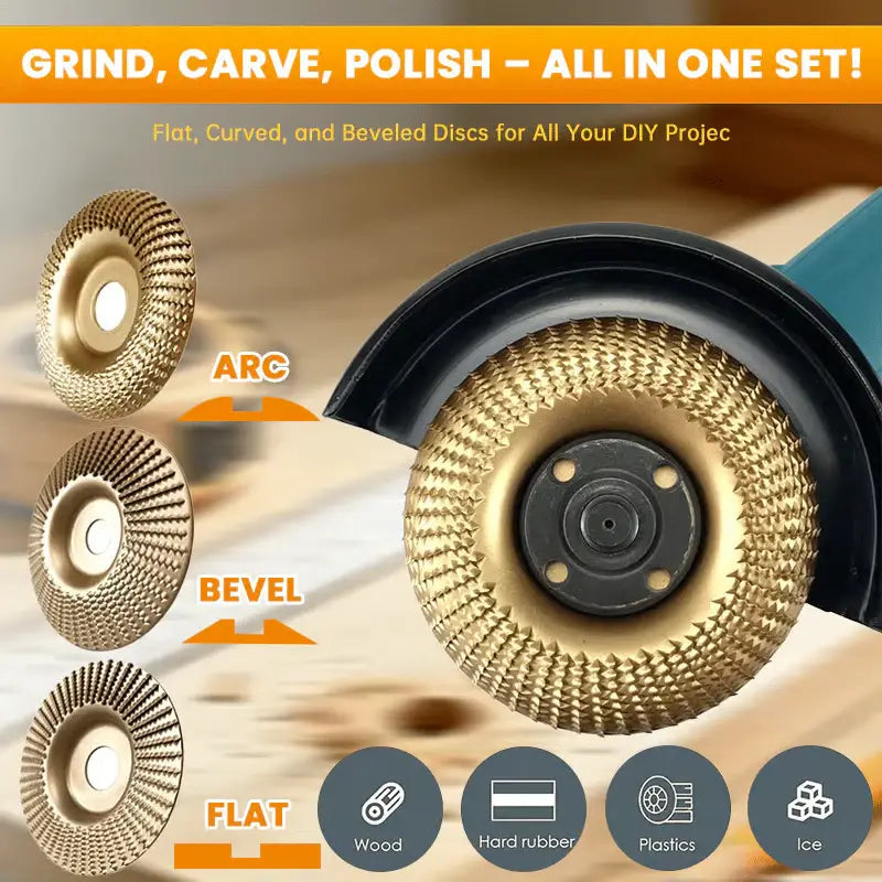 3PCS Wood Carving Disc Set