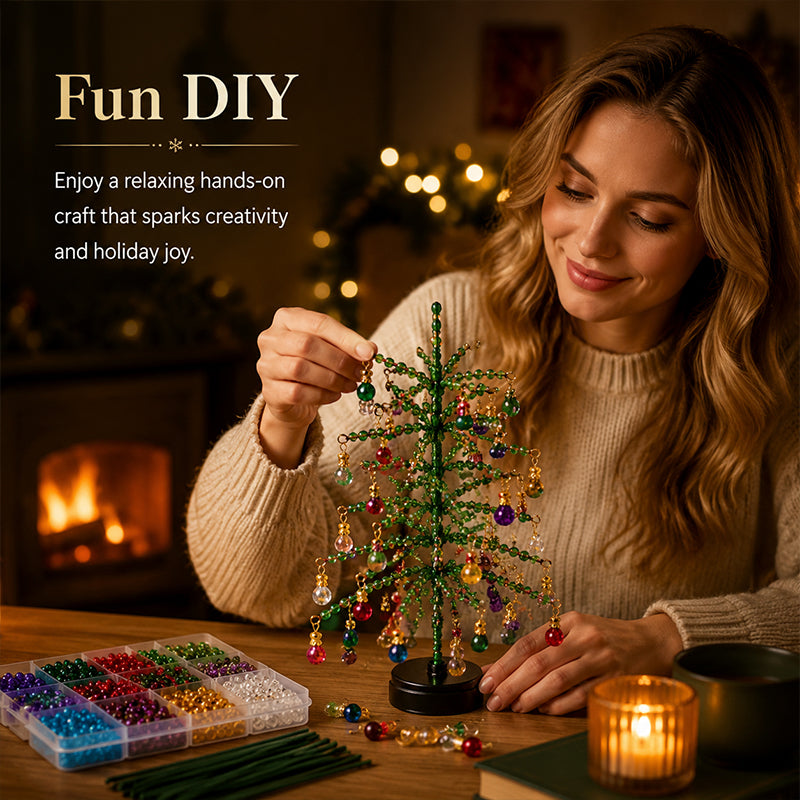 🎄✨ DIY Beaded Christmas Tree Kit– 🎅Create your own sparkling Christmas decorations