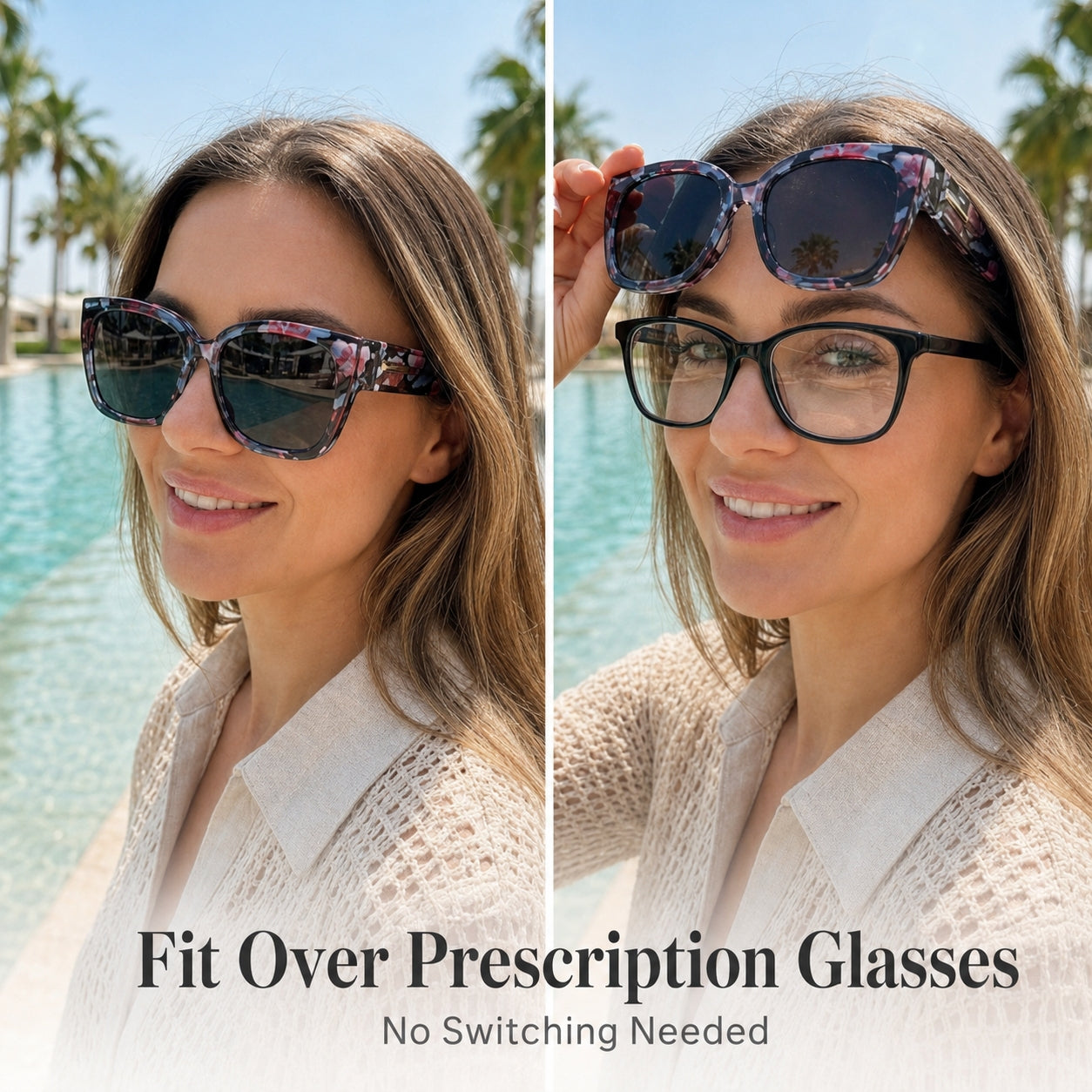 🕶️ Fit-Over Polarized Sunglasses for Women – Wear Over Prescription Glasses