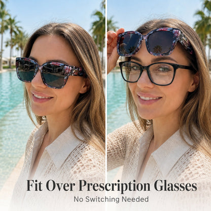 🕶️ Fit-Over Polarized Sunglasses for Women – Wear Over Prescription Glasses