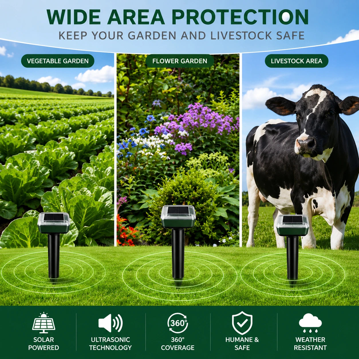 ☘️Solar Powered Waterproof Screw Mole Repellent