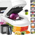 8-Blade All-in-One Vegetable Chopper & Mandoline Slicer with Container