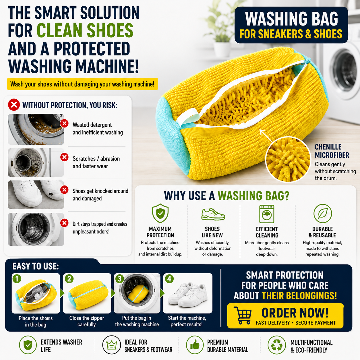 🔥 Last Day 50% OFF 🔥Shoe washing machine bag