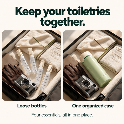 ❄️Last day of our winter limited-time sale—40% off✈️4-in-1 Travel-Size Toiletries Dispenser