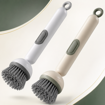 Press-to-Soap 360° Clean Brush 🧼✨No-mess clean brush with built-in soap dispenser, adjustable angles
