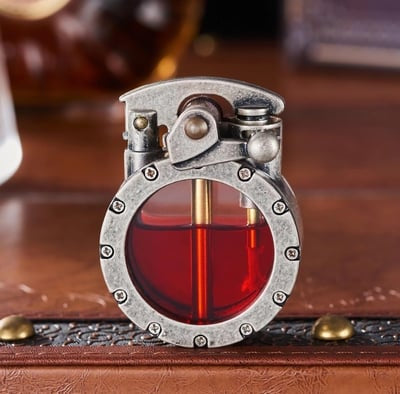 🎁Vintage Trench Lighter Transparent Kerosene Lighter Antique Steampunk Lighter Cool Unique Lighter for Men
