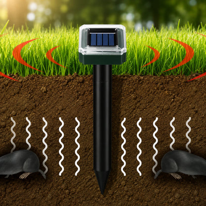☘️Solar Powered Waterproof Screw Mole Repellent