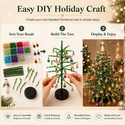 🎄✨ DIY Beaded Christmas Tree Kit– 🎅Create your own sparkling Christmas decorations