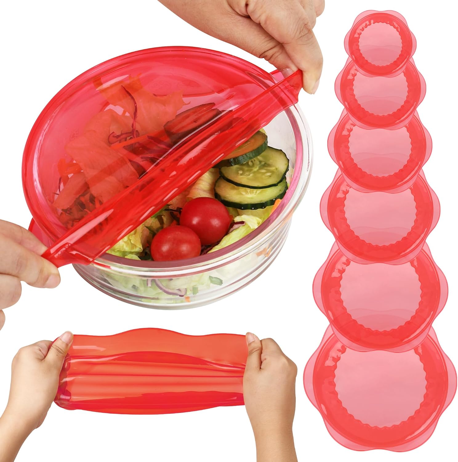 Reusable Silicone Stretch Lids Set