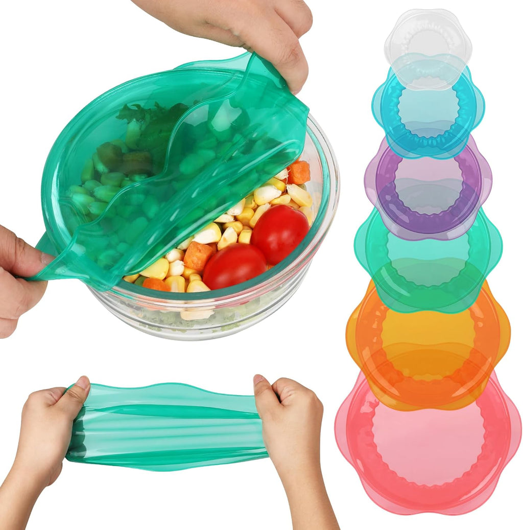 Reusable Silicone Stretch Lids Set