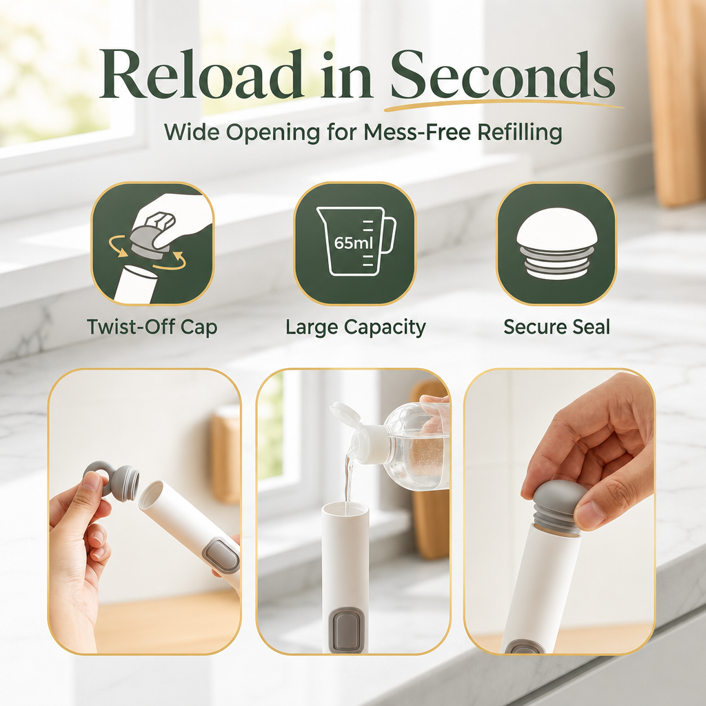 Press-to-Soap 360° Clean Brush 🧼✨No-mess clean brush with built-in soap dispenser, adjustable angles