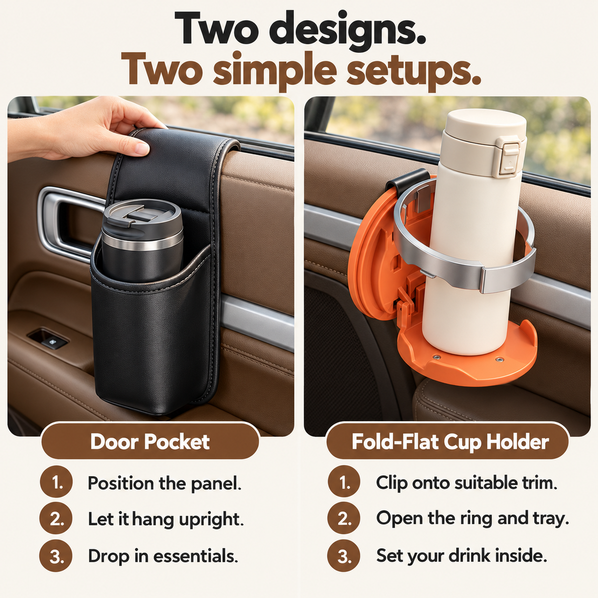 🎄Christmas Sale: 40% Off 🔥Foldable Car Cup Holder—More Space, Right at Your Fingertips