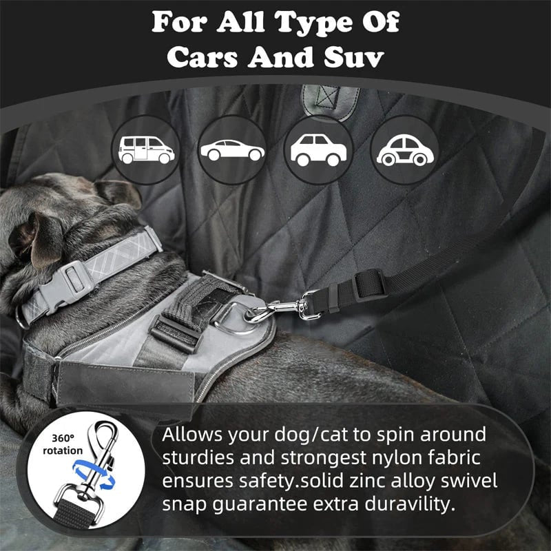 🐾 2-in-1 Dog Car Seat Belt & Walking Leash — Adjustable Pet Travel Restraint for Safer Car Rides