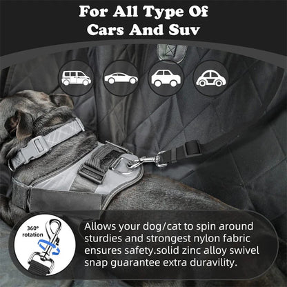 🐾 2-in-1 Dog Car Seat Belt & Walking Leash — Adjustable Pet Travel Restraint for Safer Car Rides