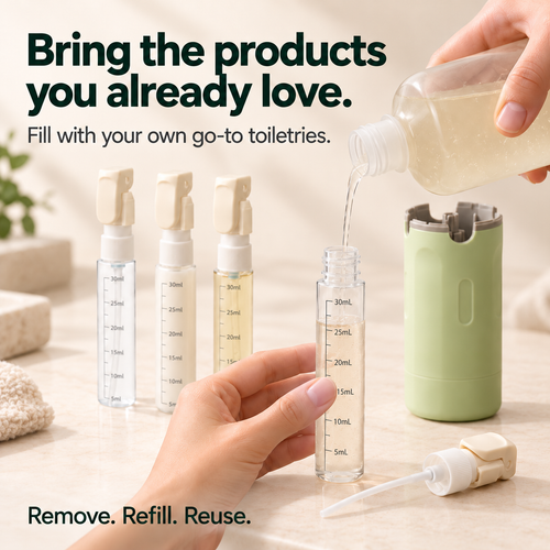 ❄️Last day of our winter limited-time sale—40% off✈️4-in-1 Travel-Size Toiletries Dispenser