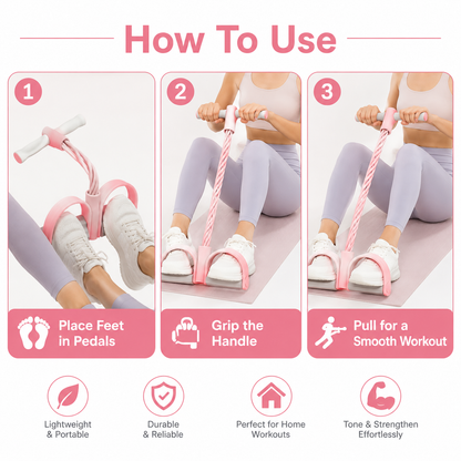 💪 Multifunction Pedal Resistance Band🏋️Abdomen/Waist/Arm/Leg Stretching Slimming Training