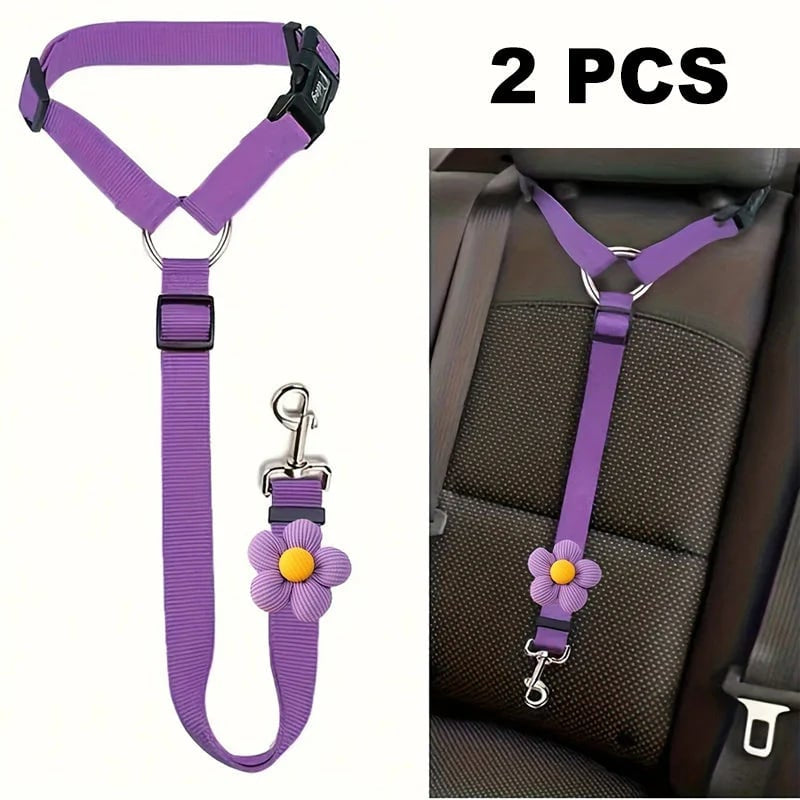🐾 2-in-1 Dog Car Seat Belt & Walking Leash — Adjustable Pet Travel Restraint for Safer Car Rides