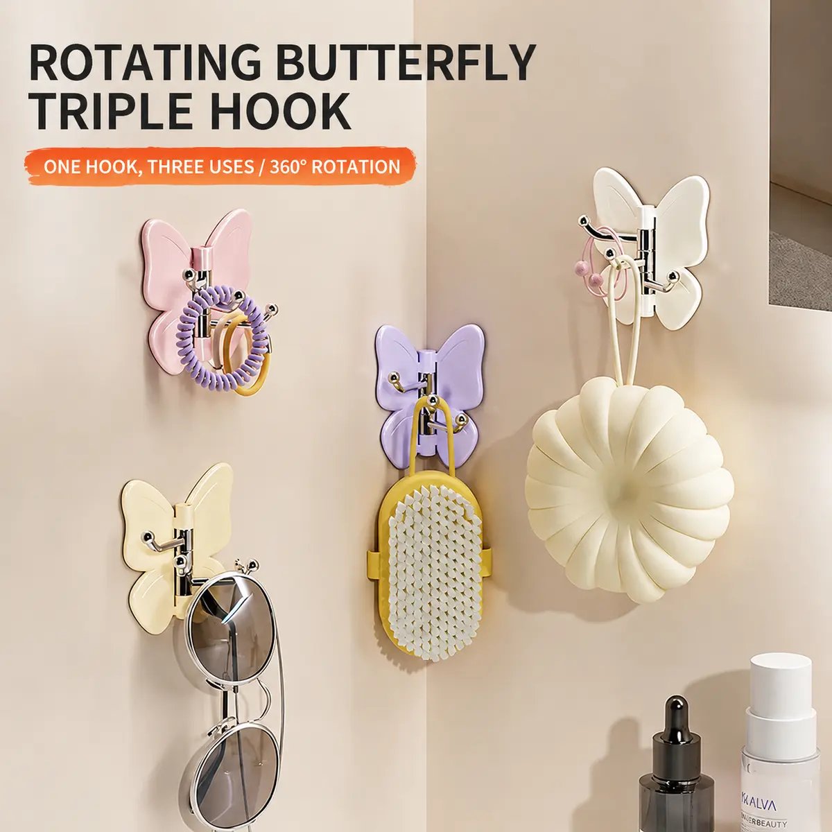 🔥2026 HOT SALE - 🦋No Drilling Swivel Butterfly Hook