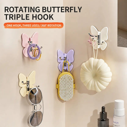 🔥2026 HOT SALE - 🦋No Drilling Swivel Butterfly Hook