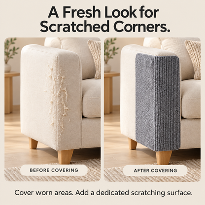 ⌛Limited-Time 50% Off🔥Self-Adhesive Cat Scratching Mat – Cut-to-Fit Furniture Protector